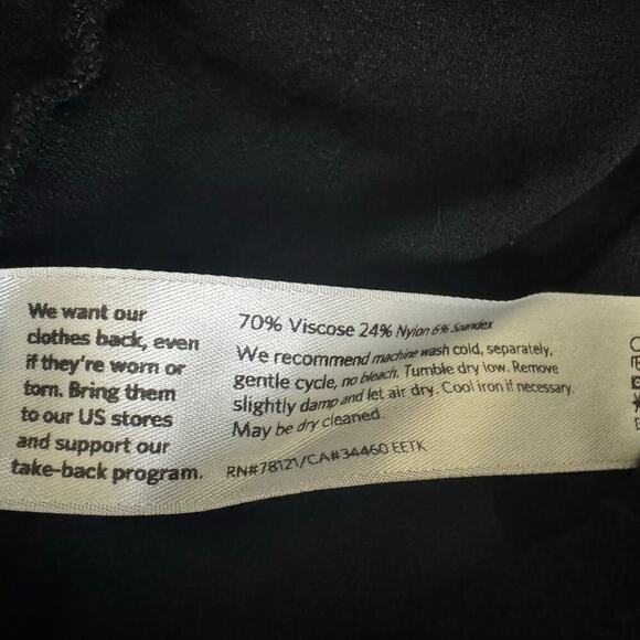 EILEEN FISHER Black Elastic Waist Pull-On Stretch Comfort Pants Women's Sz L - Picture 10 of 10